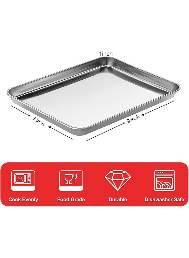 Baking tray, biscuit board, stainless steel toaster baking tray rectangular size, non-toxic and healthy, high-quality mirror treatment, easy to clean, can be washed in the dishwasher - Image 2